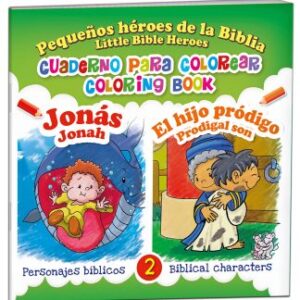 CUADERNO PARA COLOREAR 2 en 1 Pequeños héroes de la Biblia -Jonás / El hijo prodigo