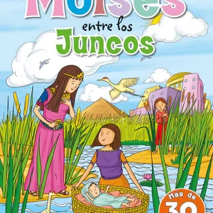 LIBRO DE PEGATINAS Moisés entre los juncos