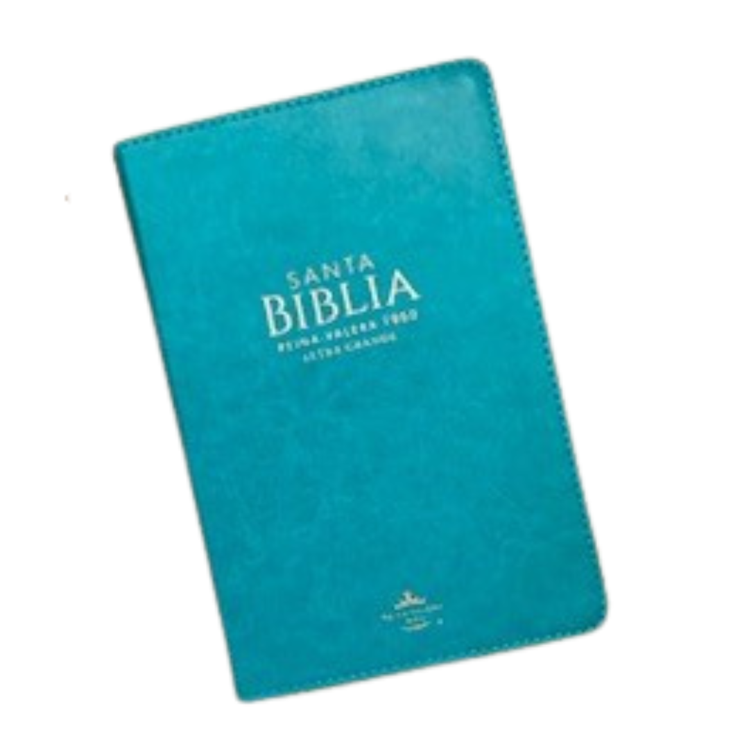 BIBLIA MANUAL LETRA GRANDE (Verde aqua con índice)