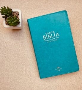 BIBLIA MANUAL LETRA GRANDE (Verde aqua con índice)