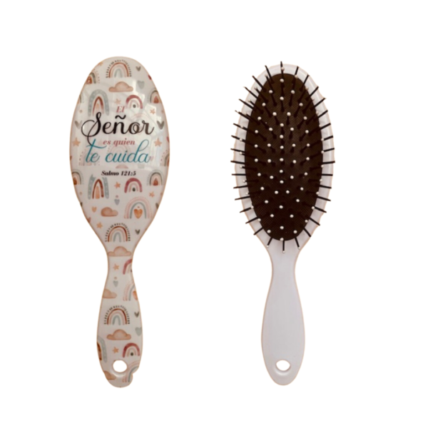 SET DE CEPILLO PARA CABELLO + ESPEJO - Con versículo Sal 121 :5 - Imagen 2