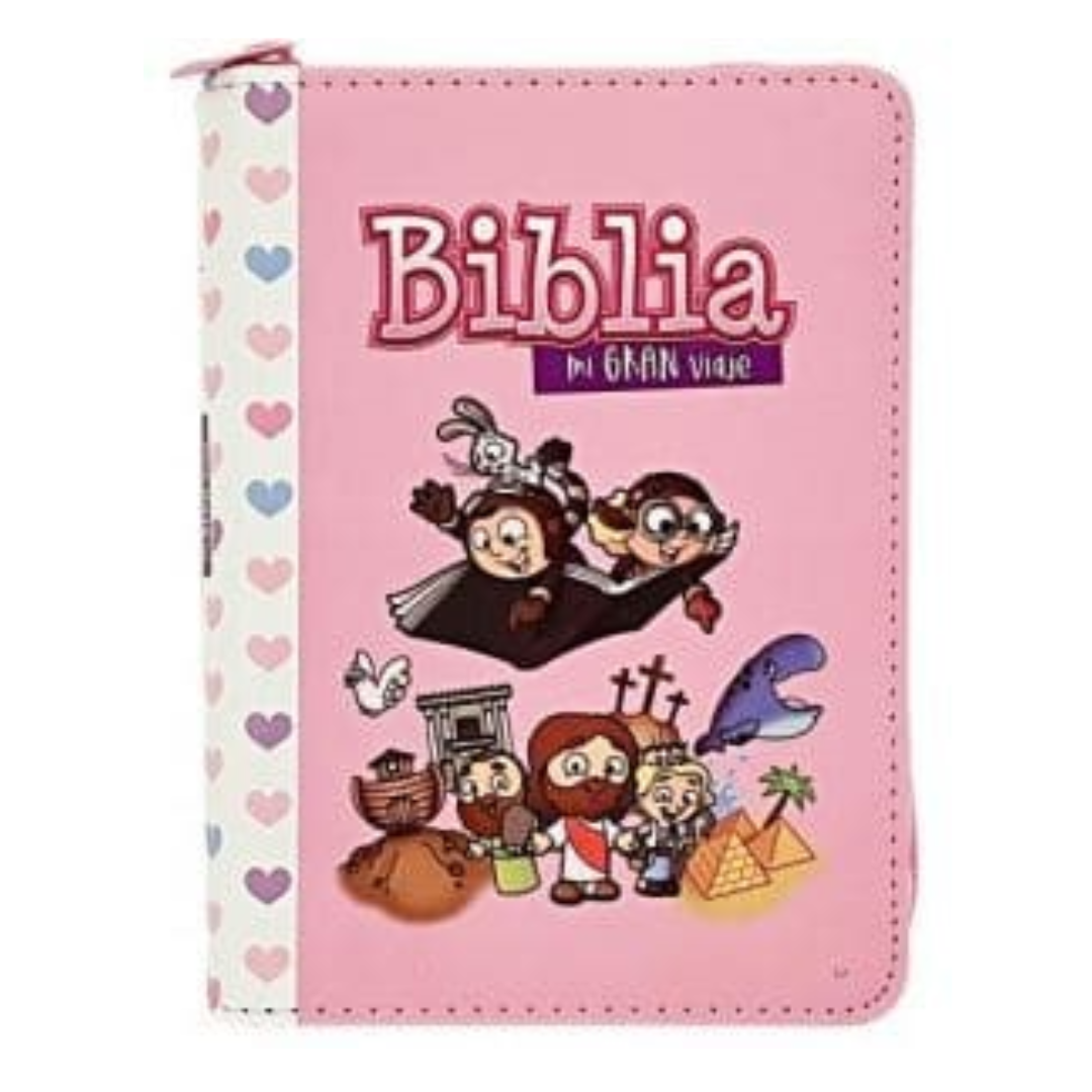 BIBLIA MI GRAN VIAJE ROSA/ con cierre e índice