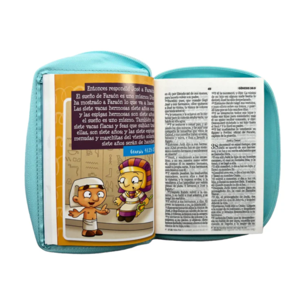 BIBLIA MI GRAN VIAJE AZUL/ con cierre e índice - Imagen 3