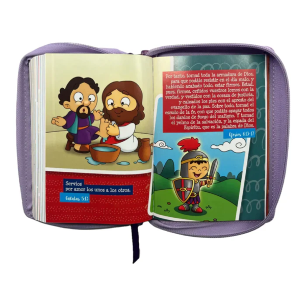 BIBLIA MI GRAN VIAJE MORADO/ Con cierre - Imagen 4