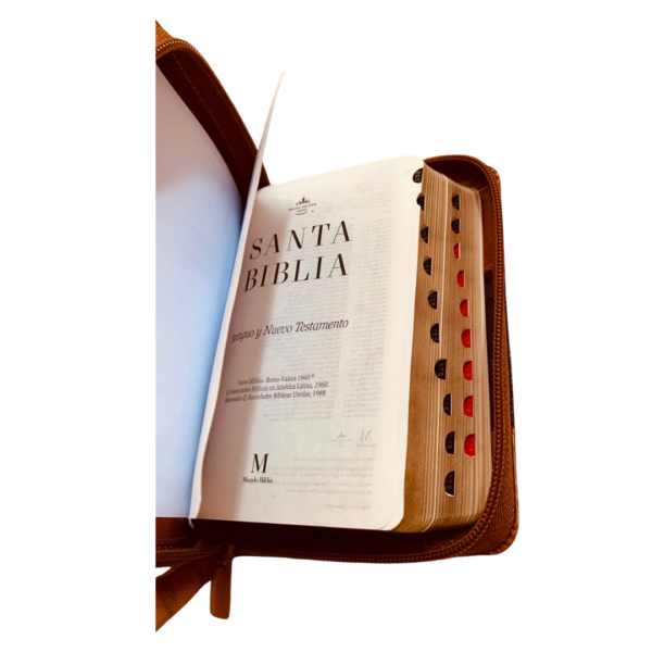 BIBLIA DE BOLSILLO/ Piel café y cierre - Imagen 3