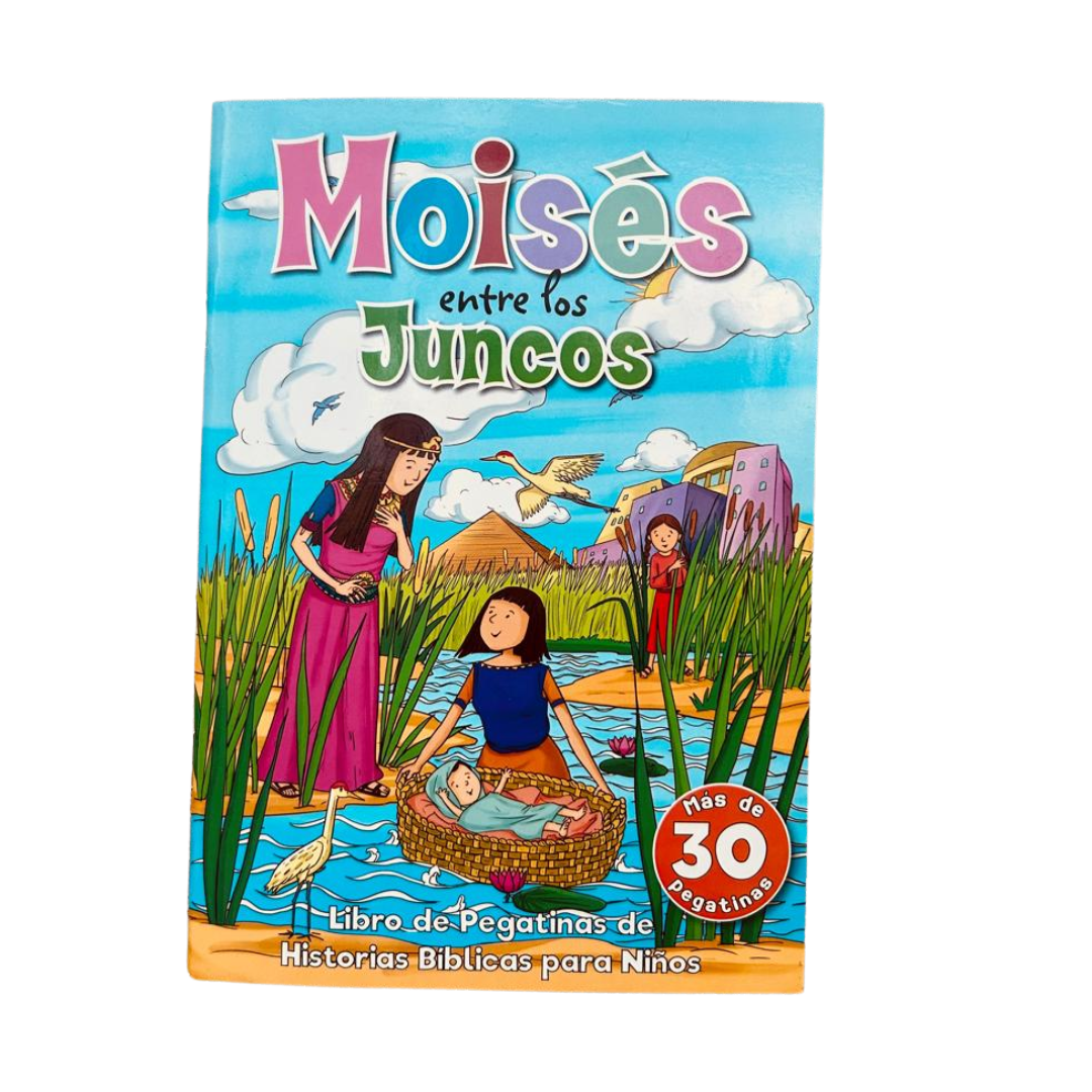 LIBRO DE PEGATINAS Moisés entre los juncos