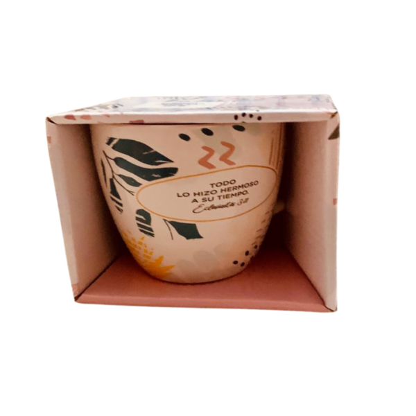 TAZA FLORAL -Todo lo hizo hermoso - Imagen 2