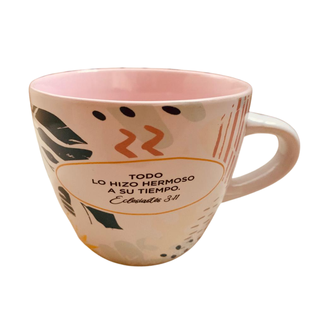 TAZA FLORAL -Todo lo hizo hermoso