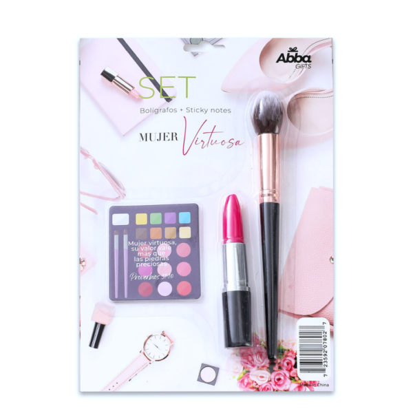 PACK BOLÍGRAFOS + STICKY NOTES -Mujer Virtuosa