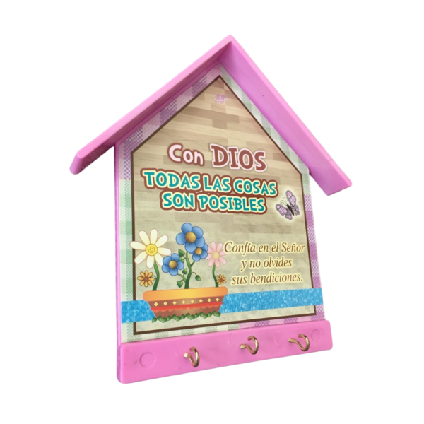 PORTA LLAVES "Con Dios todas las cosas son posibles"