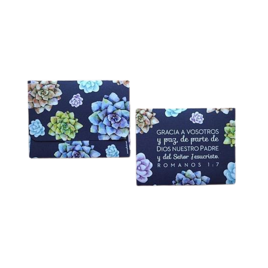TARJETA DE GRATITUD CON SOBRE -Romanos 1:7
