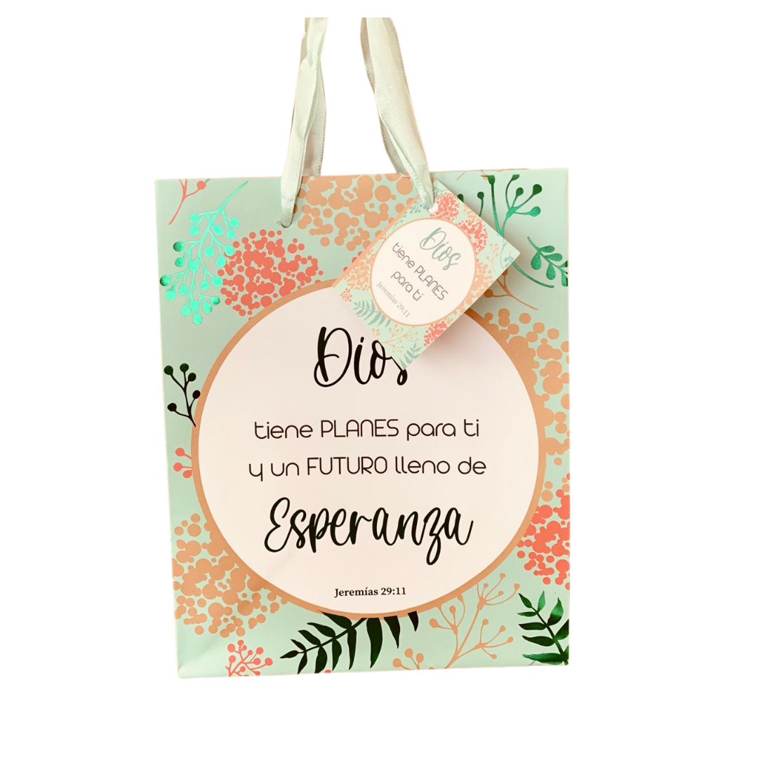 BOLSA DE REGALO DIOS TIENE PLANES -Jeremías 29:11