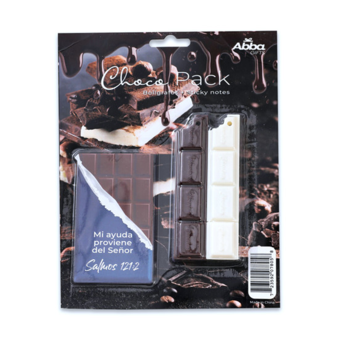 CHOCO PACK -Bolígrafos+Sticky notes