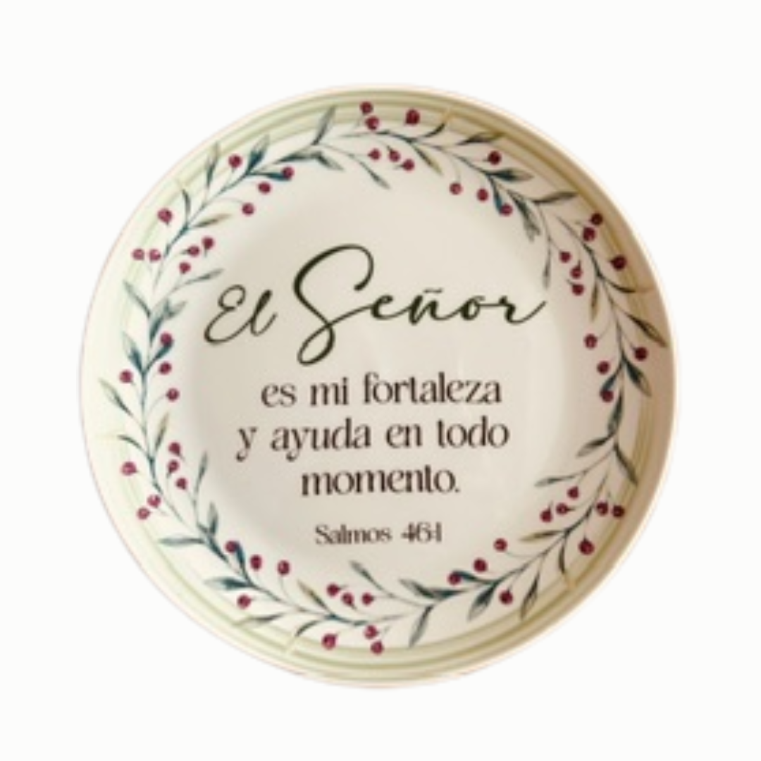 PLATO DECORATIVO -Inspiración Salmo 46:1