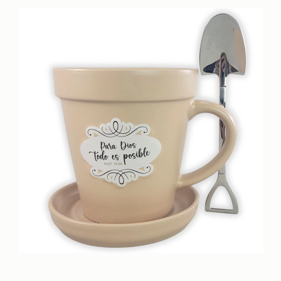 TAZA Colección Sembrador -Mateo 19:26